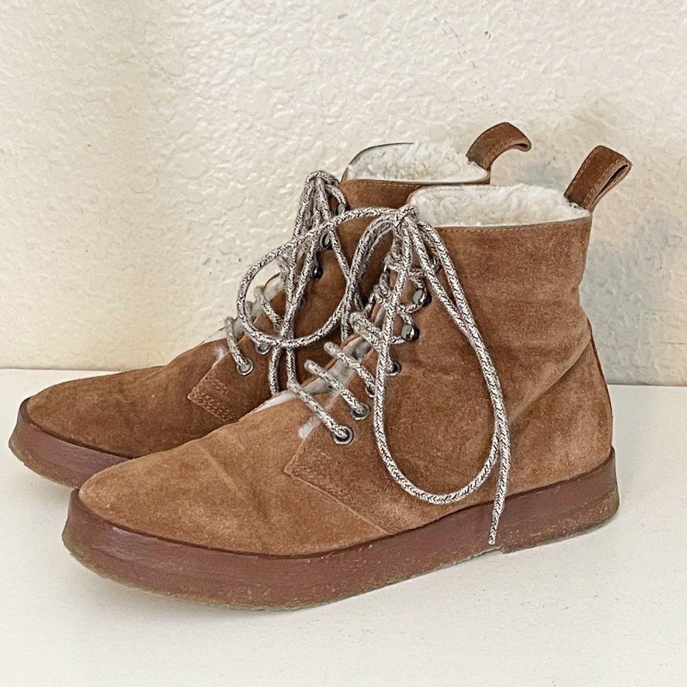 Jenni Kayne Shearling Lined Canyon Boots Suede Brown Size 36 6 - Picture 12 of 17